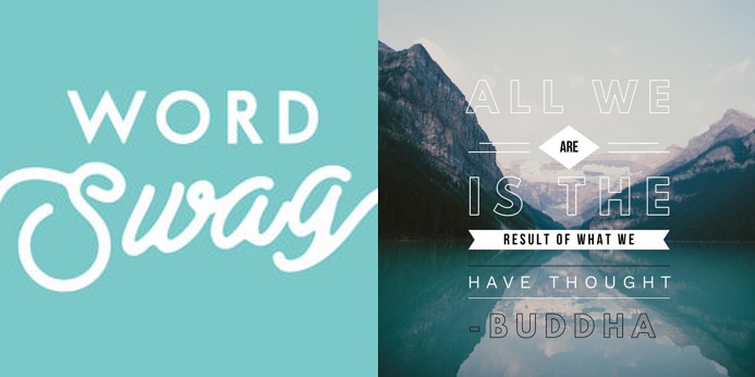 logo e imagen de la app para hacer frases word swag