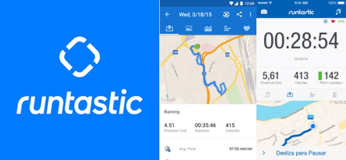 ruta y duración de entrenamiento en runtastic