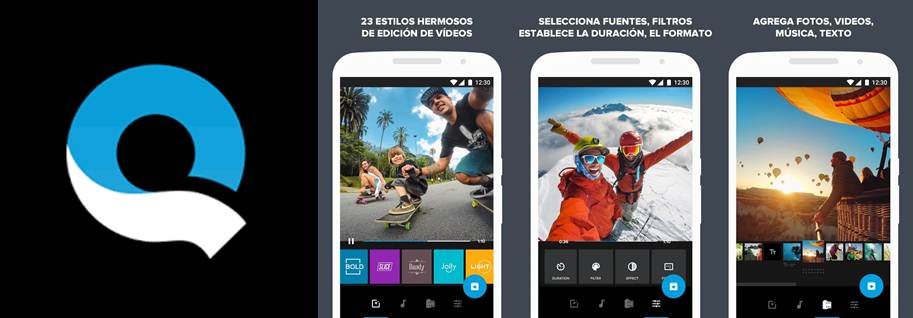 logo y características de la app quik