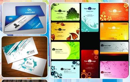 logo y muestras de la app diseño de tarjeta de nombre