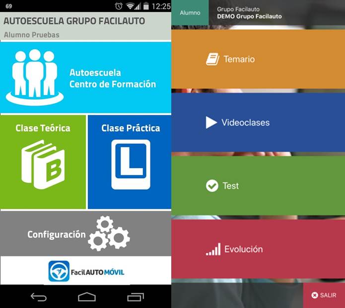 funciones de la aplicación facilauto móvil