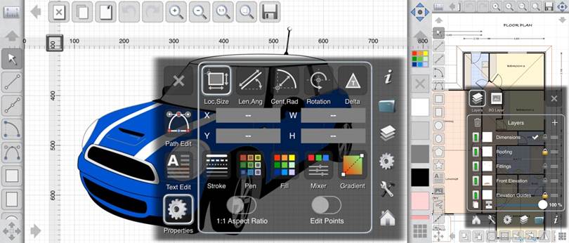 herramientas de la app idesign