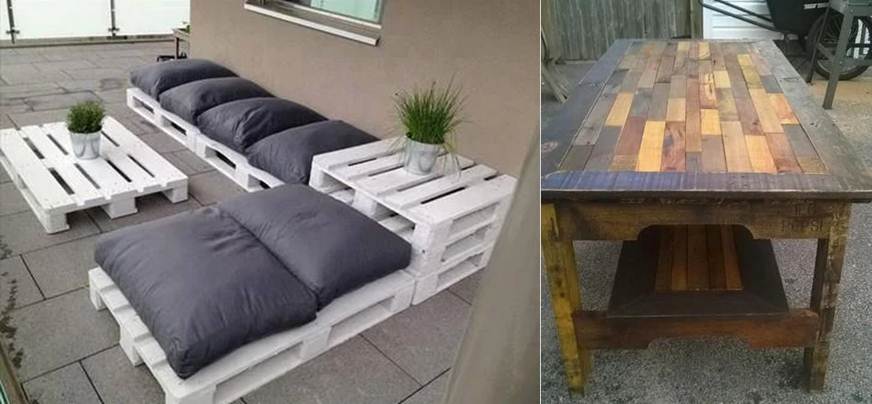 ideas en la aplicación muebles de palets