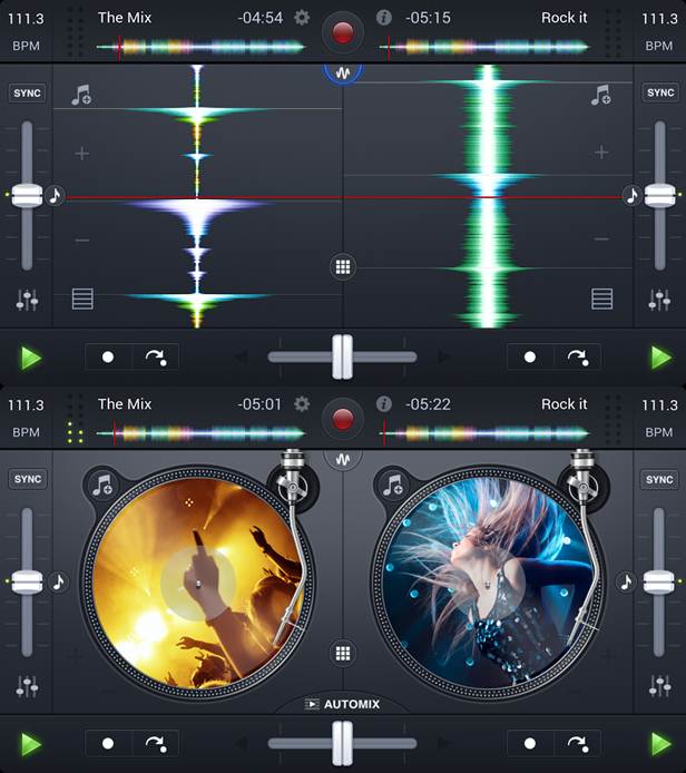 interfaz y funcionamiento de djay 2