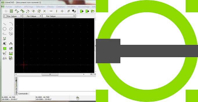 logo e interfaz de librecad