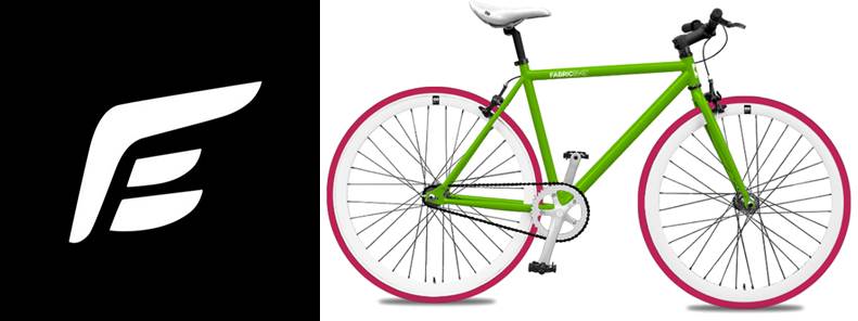 logo y bicicleta personalizada en fabricbike