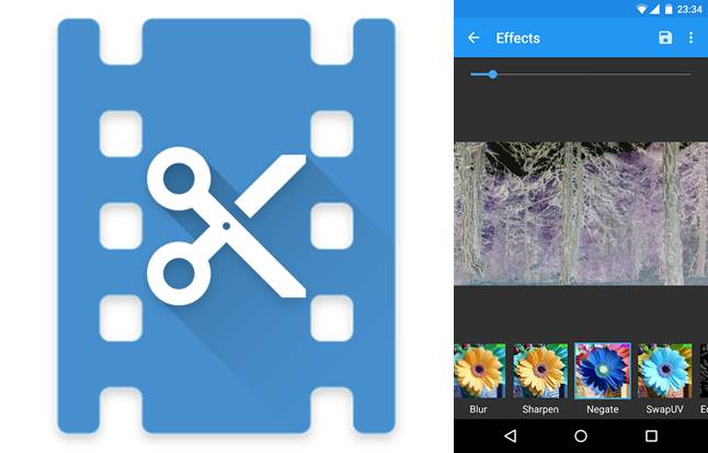 logo y efectos de vídeo en vidtrim pro