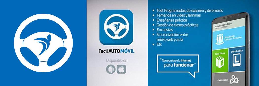 logo y publicidad de facilauto móvil