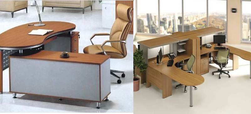 maquetas de diseño en la app muebles de oficina
