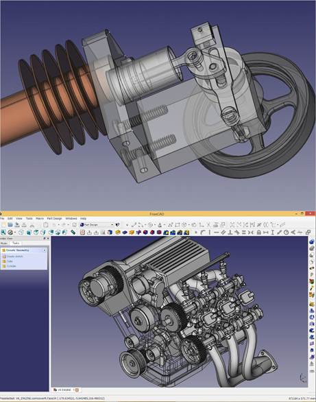 modelados CAD hechos con freecad