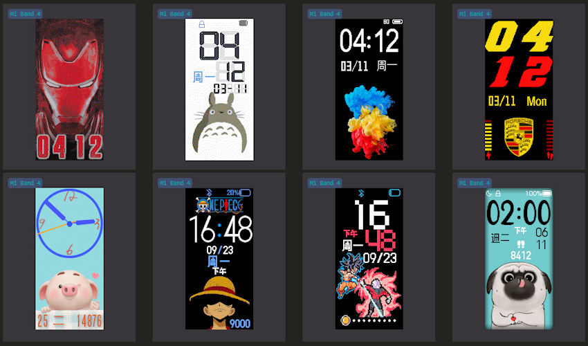 Mi Band 4 Watchfaces