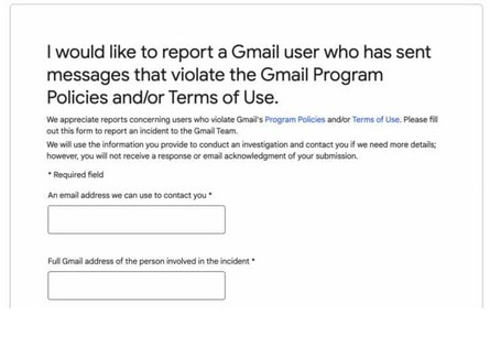 bloquear a alguien en Gmail