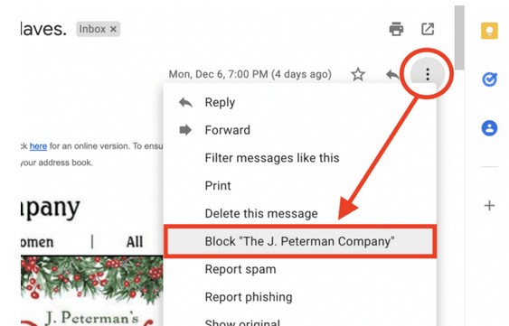 bloquear a alguien en gmail