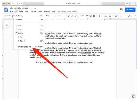 buscar en google docs