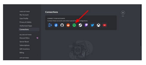 enlazar el bot de Discord de Spotify