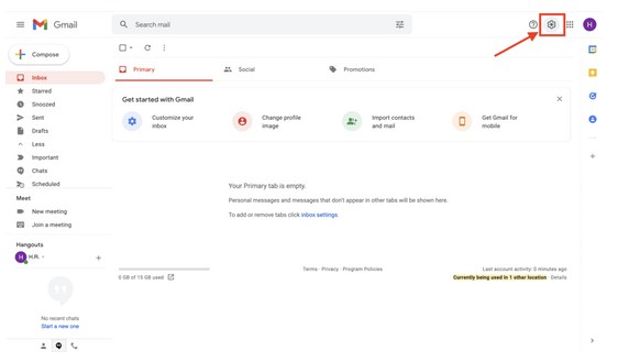 añadir una firma en Gmail